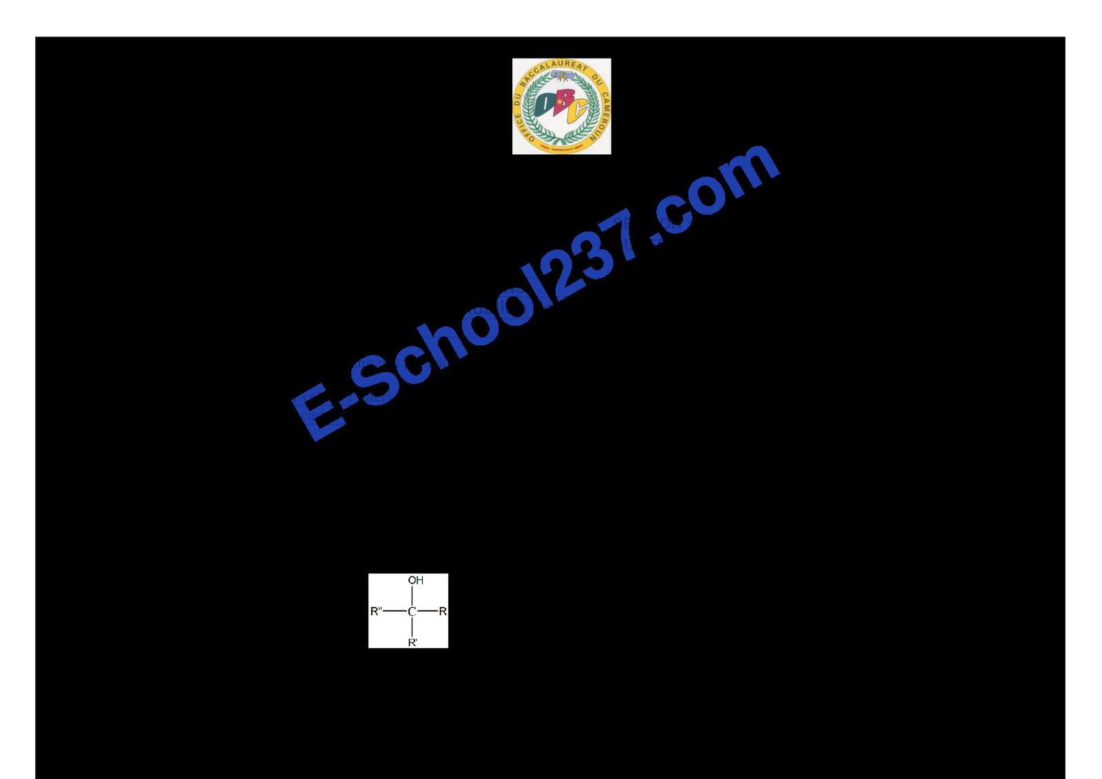 Corrigé chimie théorique tle CD